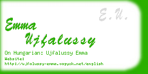 emma ujfalussy business card